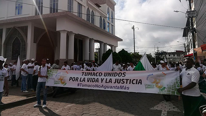 Marcha en Tumaco por aumento de la vionecia e incumplimientos con las comunidades