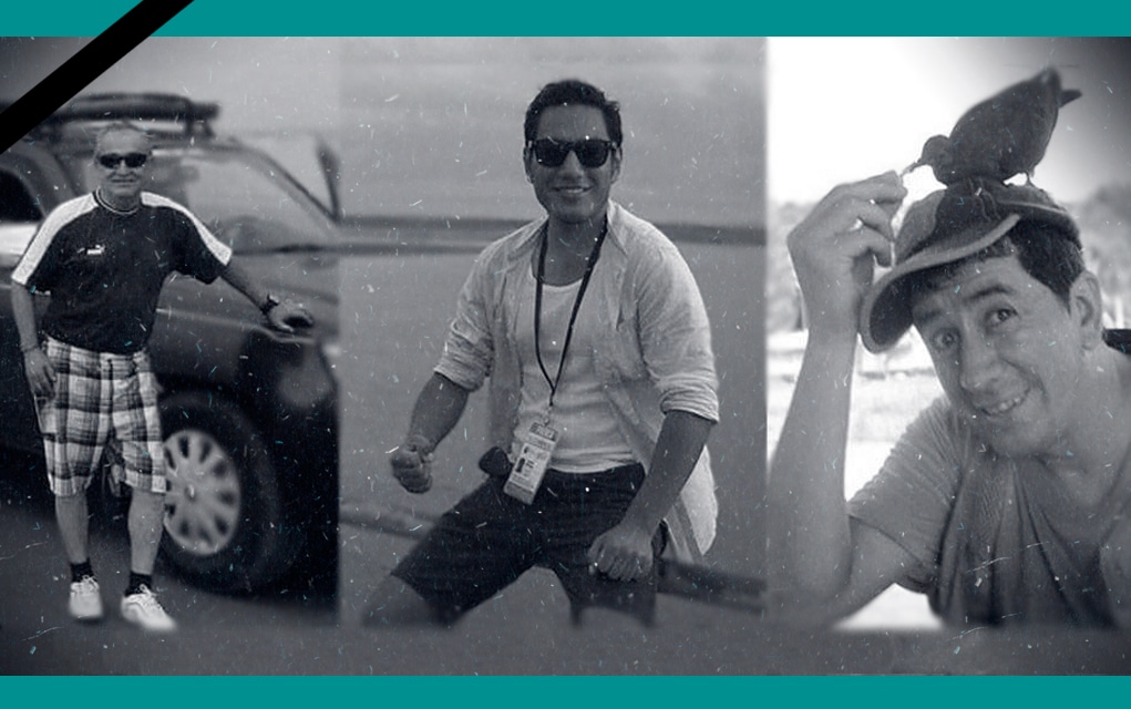 Efraín Segarra, Javier Ortega y Paúl Rivas, miembros de la redacción de El Comercio asesinados en cautiverio.