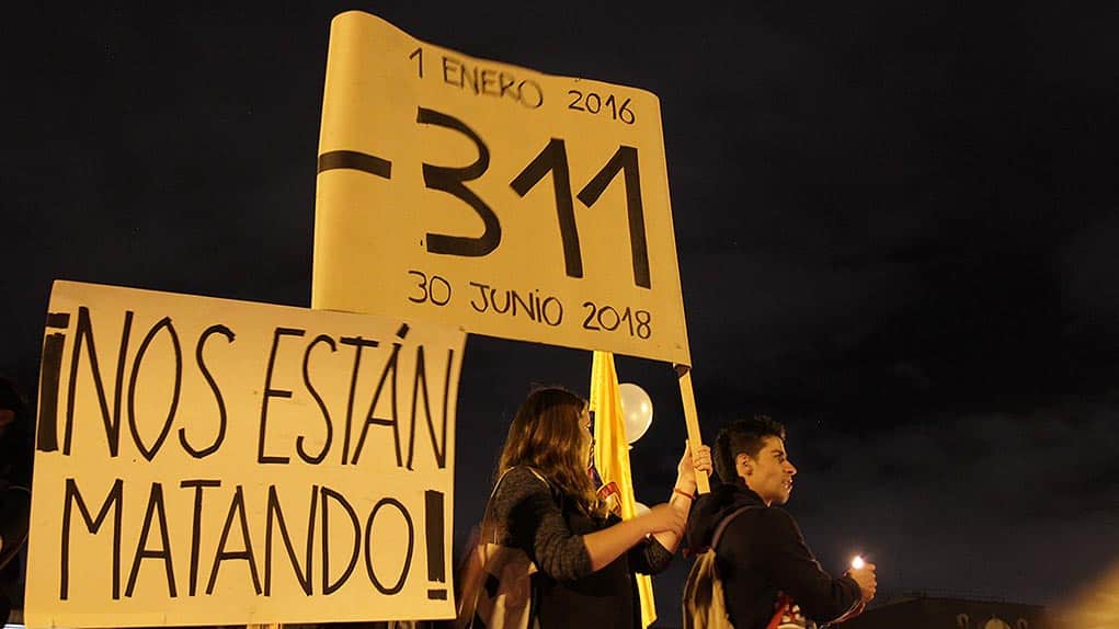 Subconteo asesinatos de líderes sociales