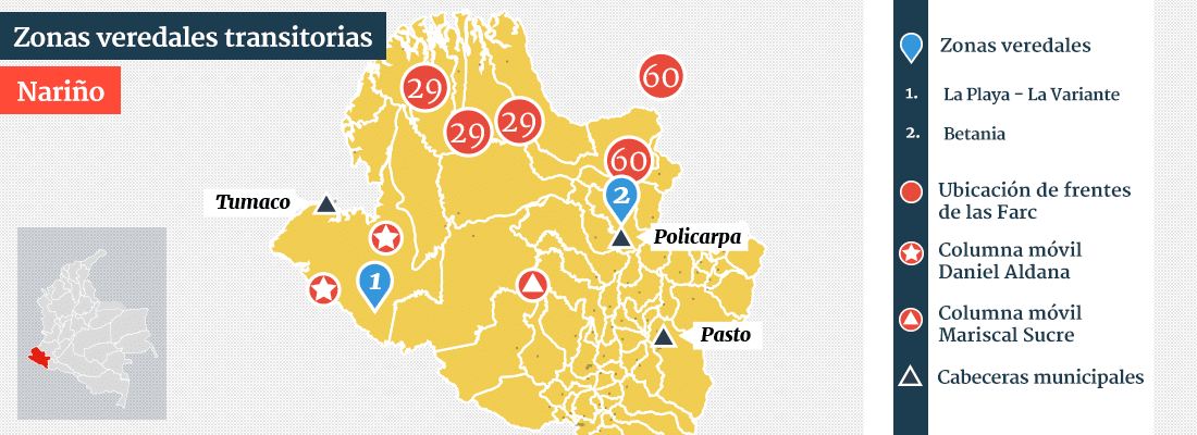 mapa zonas veredales narino