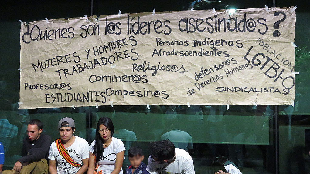 Resultados de la Fiscalía sobre asesinatos de líderes sociales